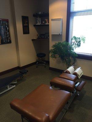 One of the rooms where patients get adjusted.