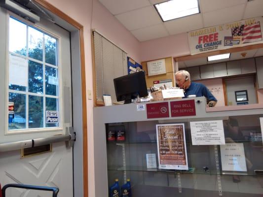 Dave running the front desk as usual!