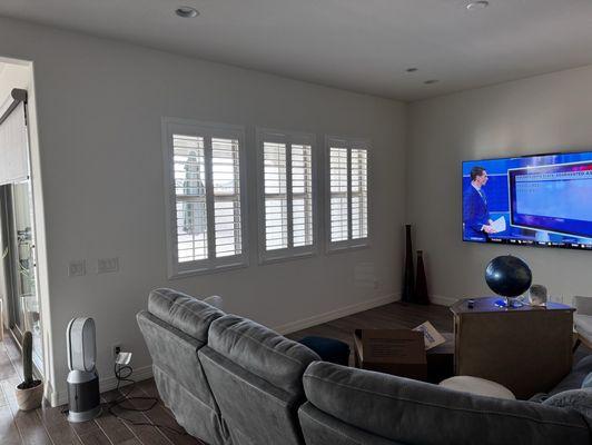 Shutters in the living room