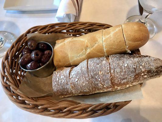 Complimentary bread preceding the dinner entrees