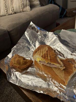 Cuban Sandwich and empanada