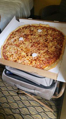 Giant 26" pizza with 14" toppings?