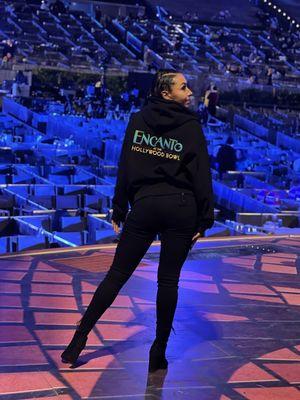 Dancing at the Hollywood Bowl for Disney's Encanto, now on Disney Plus.