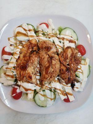 Teriyaki glazed chicken salad