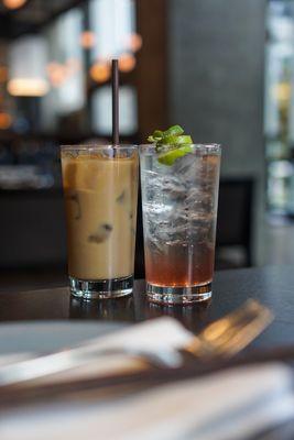 Vietnamese Iced Coffee & Seasonal Shrub Soda - IG: @nelson_eats