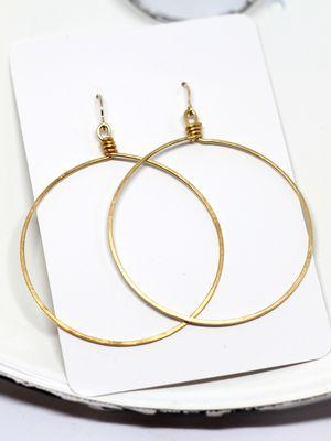 Wrapped Hoops in brass, silver or gold fill