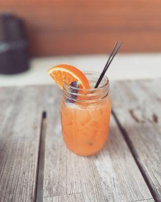 Blood orange cocktail paired with gin.