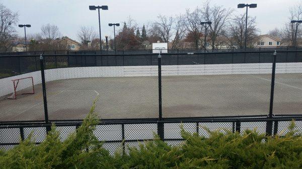 One of 2 roller hockey courts