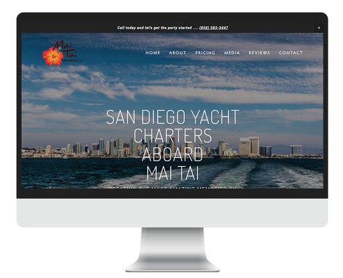 Mai Tai Yacht Charters website designed by Ola Moana Marketing