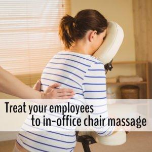 We do chair massage events for corporate offices and more!