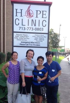 Visiting HOPE Clinic.