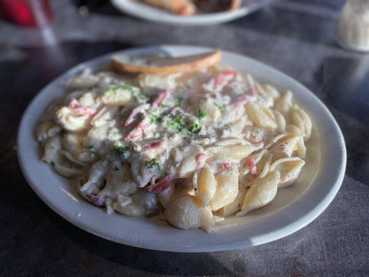 Cavatini and sausage pasta