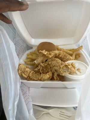 Chicken tenders and fries