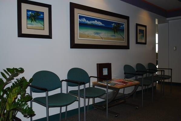 Our reception area - the coffee bar/water area is just on the other side of the reception room!