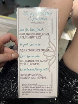 Specialties cocktail