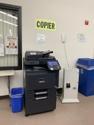 Copy machine 10 cents a copy.