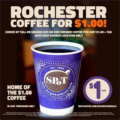 $1.00 Coffee Ad SPoT Coffee