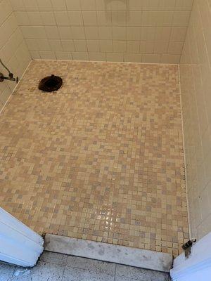 Restroom tile & grout after cleaning