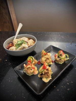 Spicy lobster dumplings & Spicy Chili Wontons (6 Pcs)