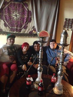 Failed To Study, rock band from California enjoying some AMAZING hookah on tour :)