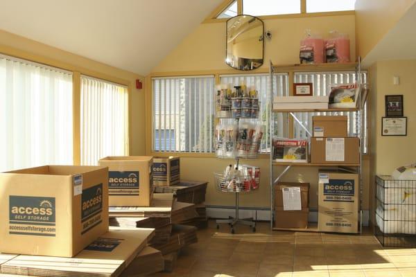 We carry a full line of boxes and packing supplies!