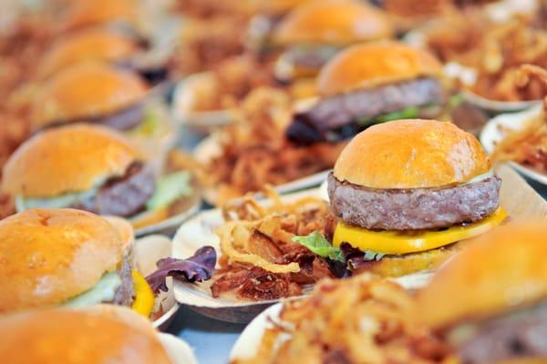 Organic Beef Sliders with Heirloom tomatoes