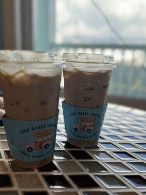 White chocolate iced coffee & vanilla!