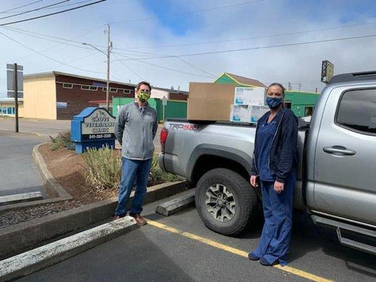 Donating PPE to our local healthcare workers.  Thank you to the people keeping us healthy!