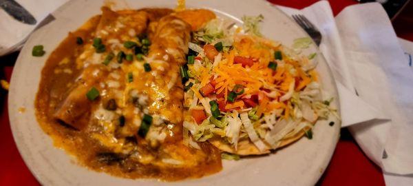 Enchilada and Tostada Combination