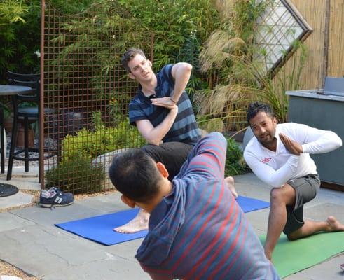 Power Yoga session at Chateau McAlamo