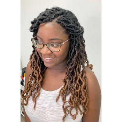 Traditional crochet faux locs.