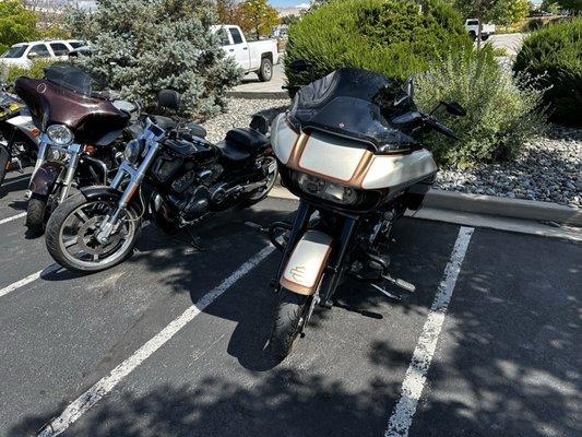 Teddy Morse's Harley Davidson drop off.