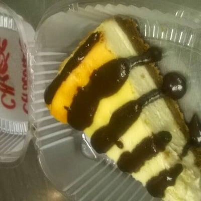 Cheesecake with chocolate fudge yummmy