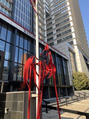 Thin Legged Horse Rack Sculpture