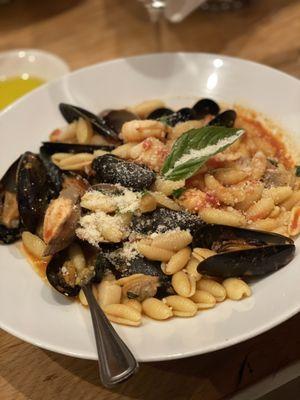 Gluten free cavatelli pescatore