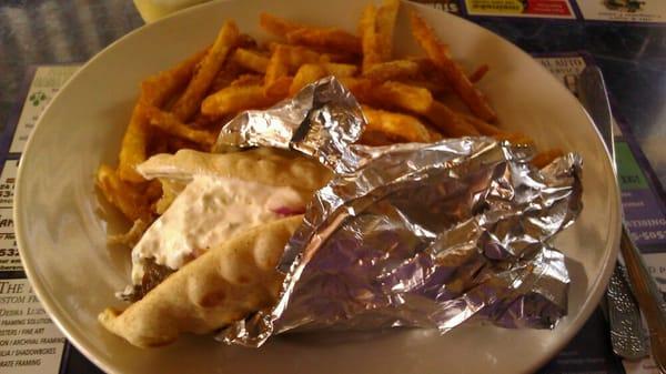 Gyro with fries