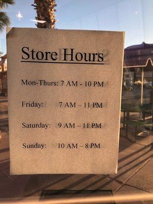 Store hours