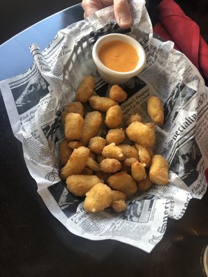 Jalapeño cheese curds appetizer