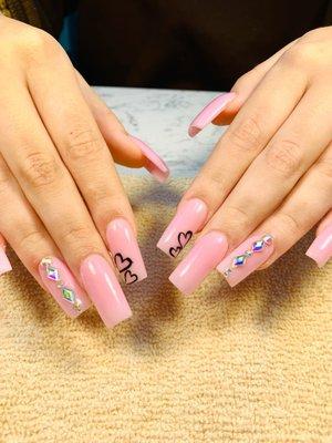 Natural pink nails