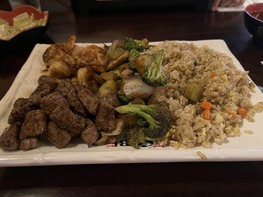 Hibachi Dinner extremely generous portions