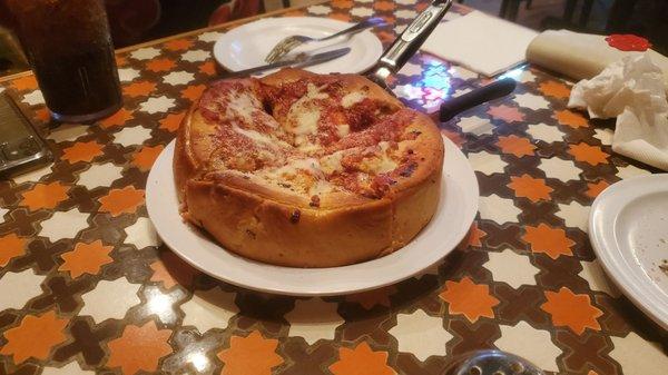 Small deep dish pizza