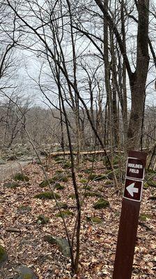 Sign to the boulder field