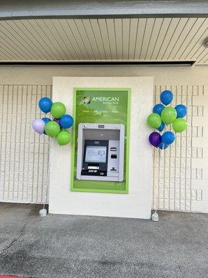 Come try our brand new ATM! Just around the corner!