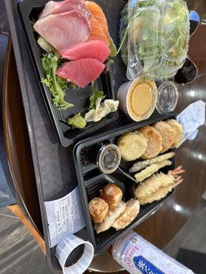 Sashimi bento box