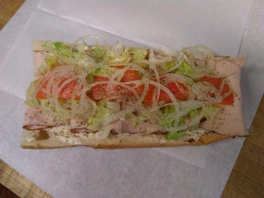 Turkey & cheese hoagie