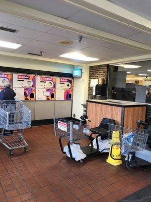 Bottle return and motorized carts