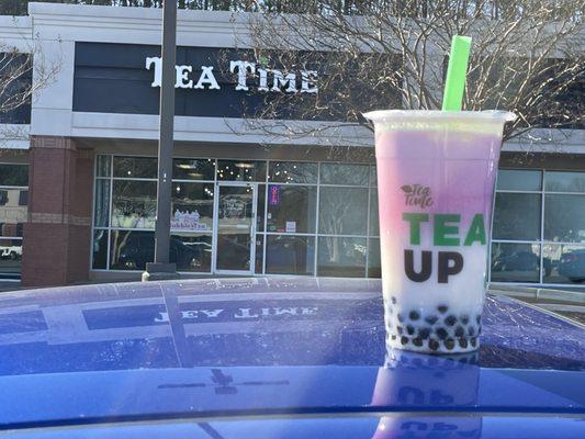 This is Aurora Milk Tea extra Boba one of my favorite!!