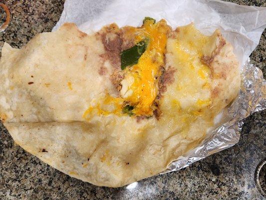 Here is the Chili Releno burrito SMH.