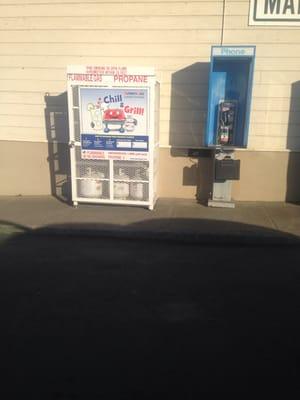 You can get your propane and use the phone here