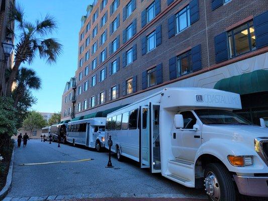 4 shuttle busses